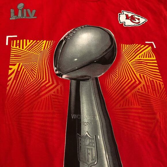 NWT Men's Red NFL KC Super Bowl LIIV Graphic Tee - Picture 3 of 4